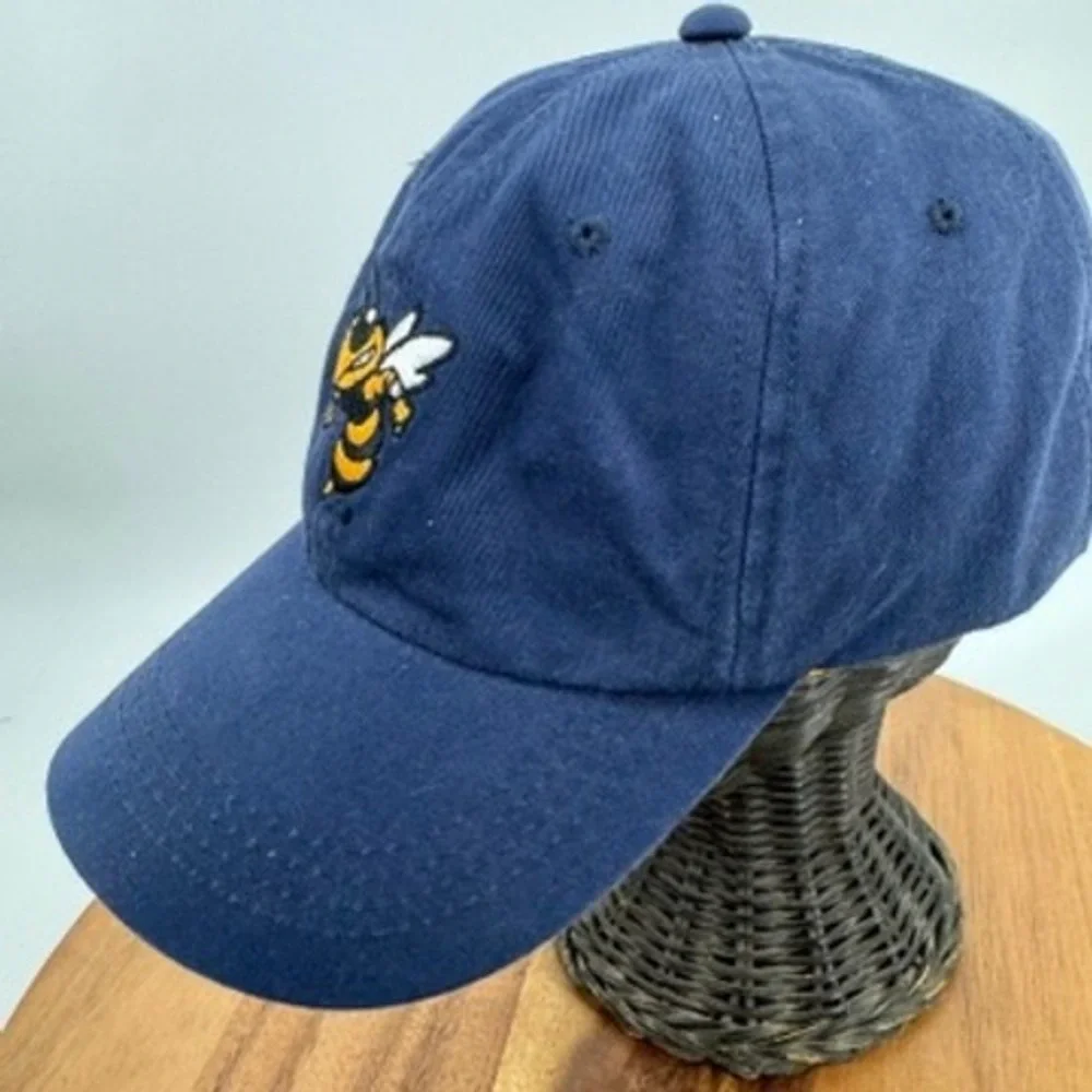 Georgia Tech Yellow Jackets Hat Cap Men OSFM Navy Blue Embroidered Dad‎ Hat